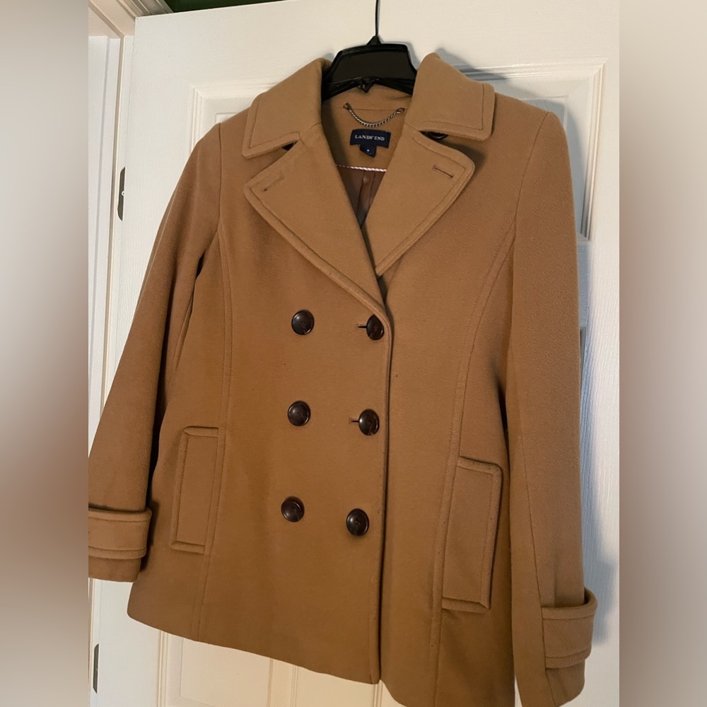 Gently used womens Lands End pea coat